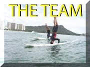 team surf lesson