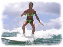 waikiki surf lesson girl lime